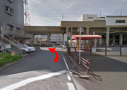 西口より道案内