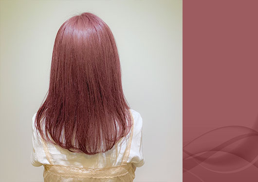 髪質改善カラー　ピンクバイオレット